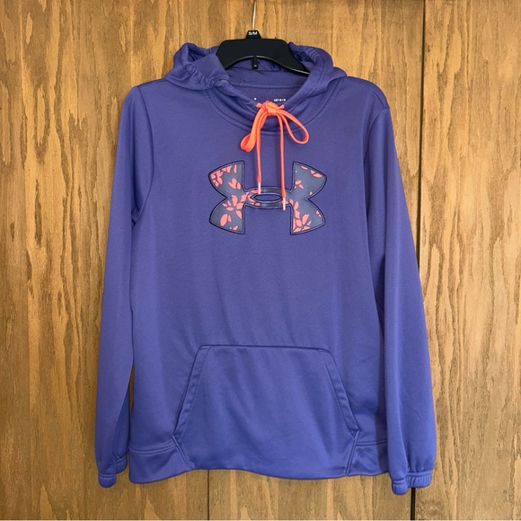 Under Armour Tops - Under Armour Purple Hoodie‎ with Floral  Highlights